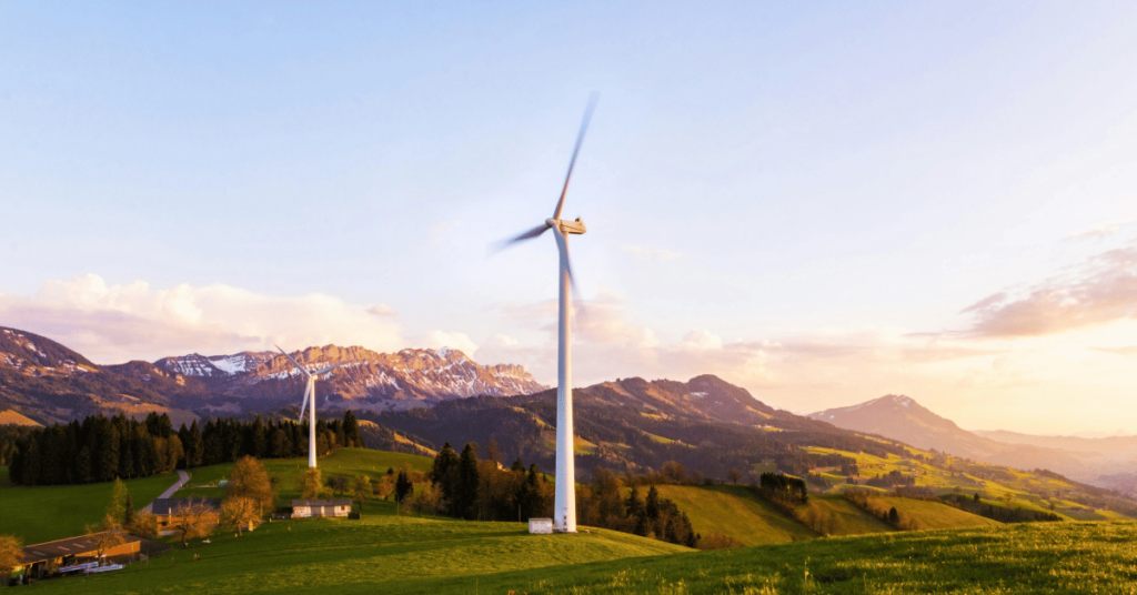 turbina de viento para enfatizar en el desarrollo sostenible